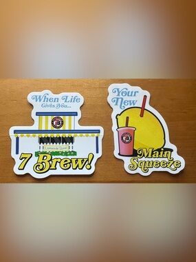 Seven Brew Lemon Sticker Set of 2